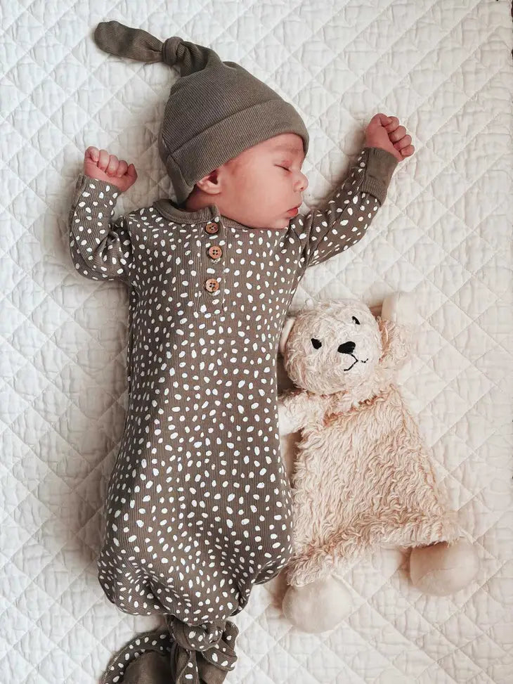 Organic Flat Faux Fur Sherpa Toy - Benny Snuggle Bear