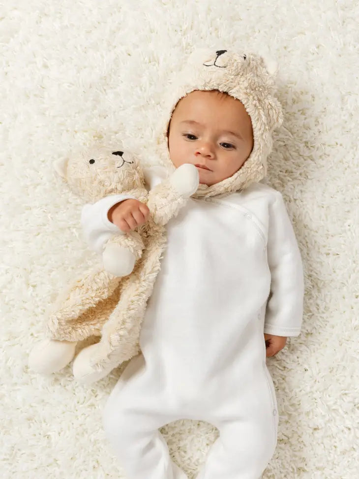 Organic Flat Faux Fur Sherpa Toy - Benny Snuggle Bear
