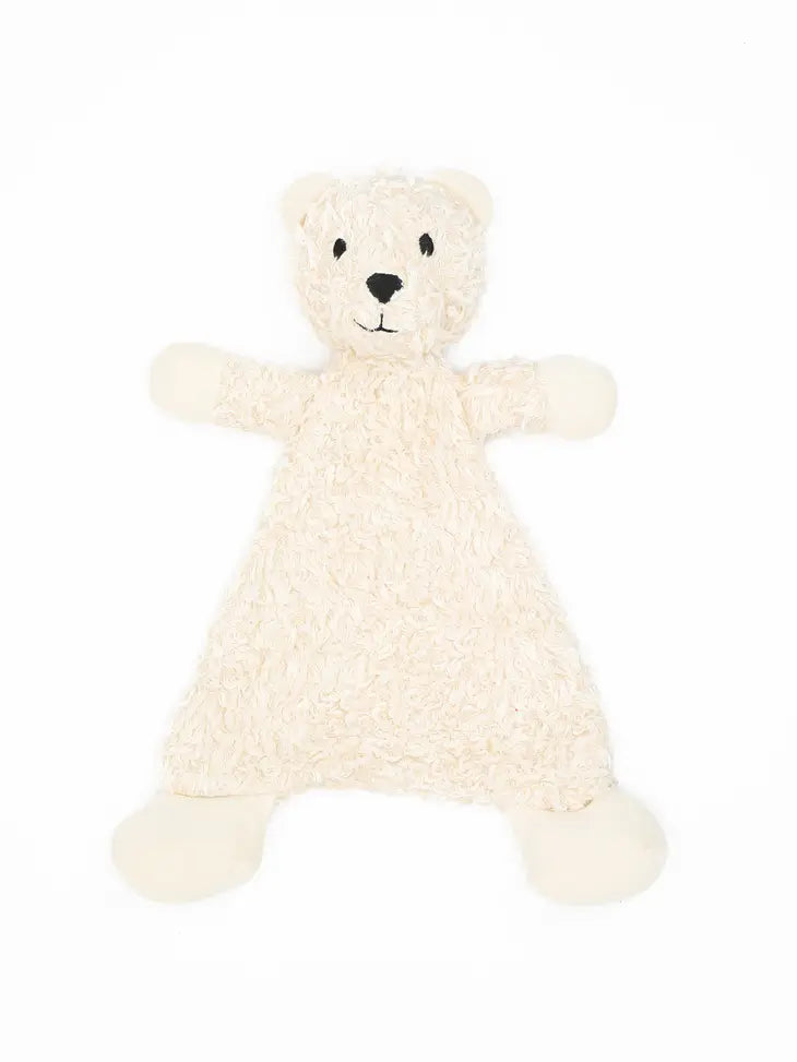 Organic Flat Faux Fur Sherpa Toy Benny Snuggle Bear Diaper Lab