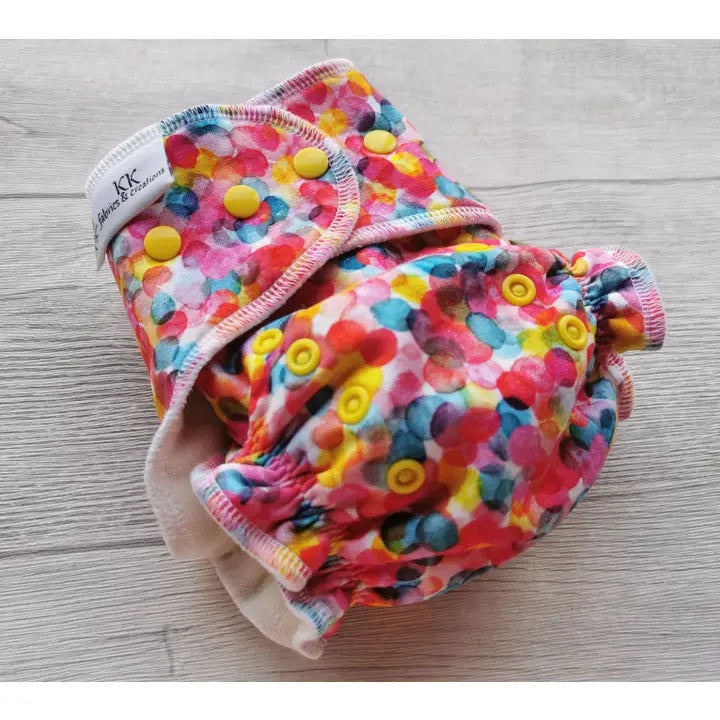 KKCreations One Size Fitted Diaper - Variety Knit Print