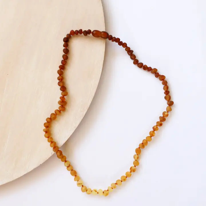 Canyon Leaf Raw Baltic Amber Necklace - Sunflower