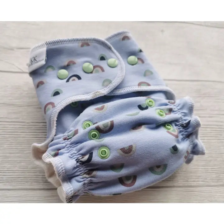 KKCreations One Size Fitted Diaper - Variety Knit Print
