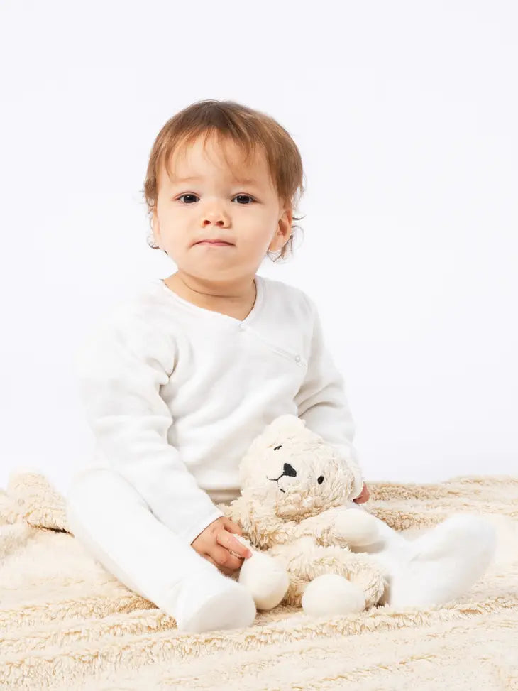 Organic Flat Faux Fur Sherpa Toy - Benny Snuggle Bear