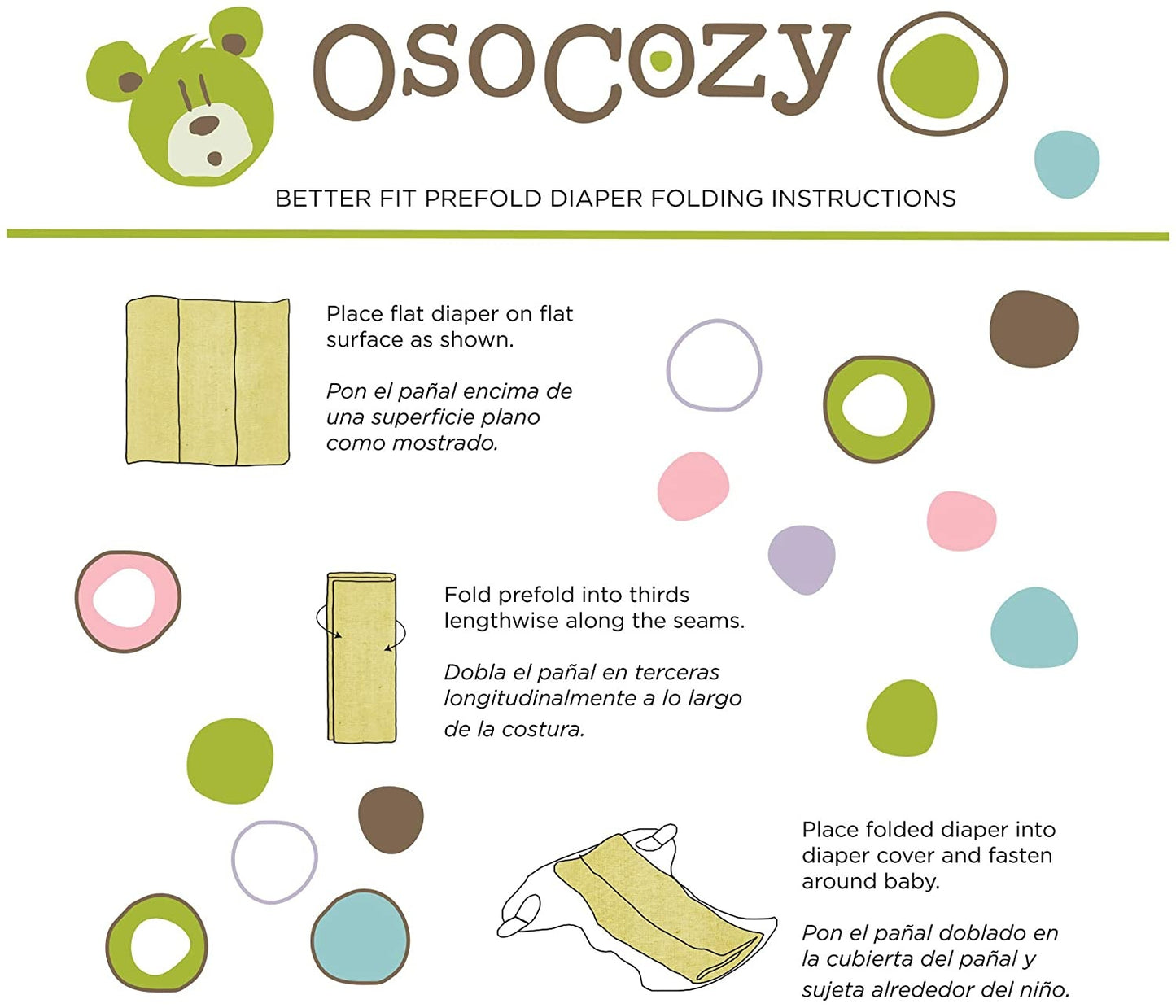 OsoCozy Cotton Prefolds - 6 pack