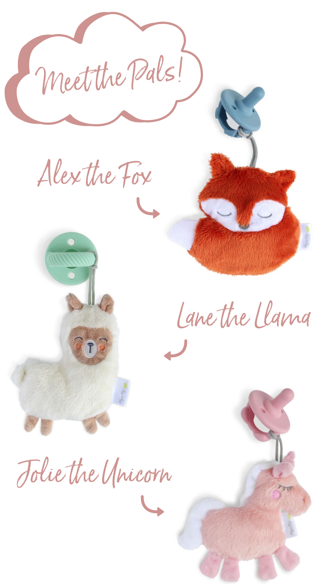 Itzy Ritzy Sweetie Pal Pacifier & Flat Lovey