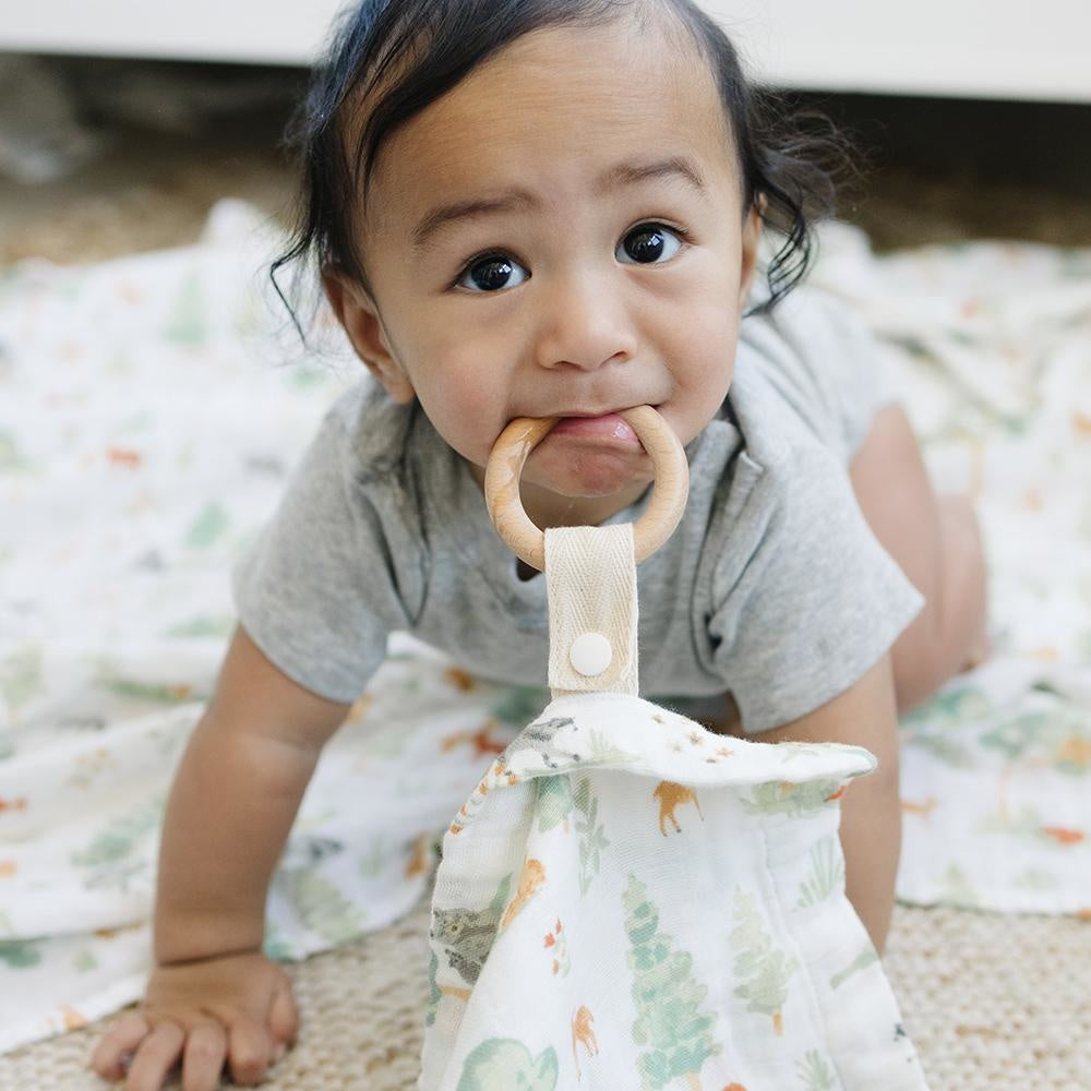 Bebe Au Lait Classic Muslin Teether Blanket