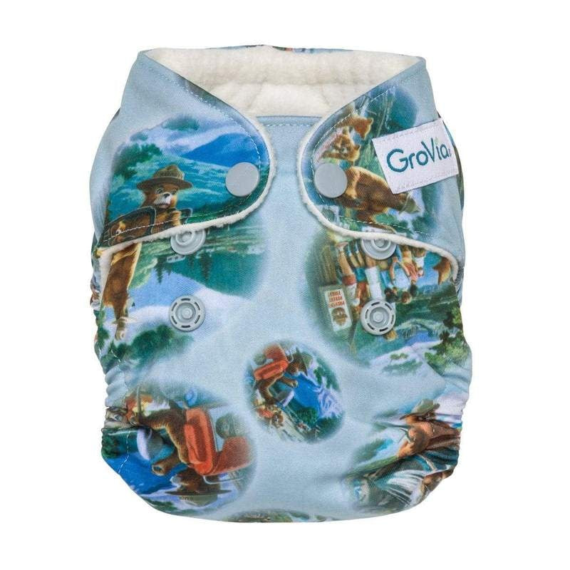 GroVia Newborn AIO - Bear in Mind - Retired Print