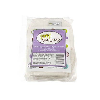 OsoCozy Bamboo Organic Cotton Diaper Doublers - 6 pack