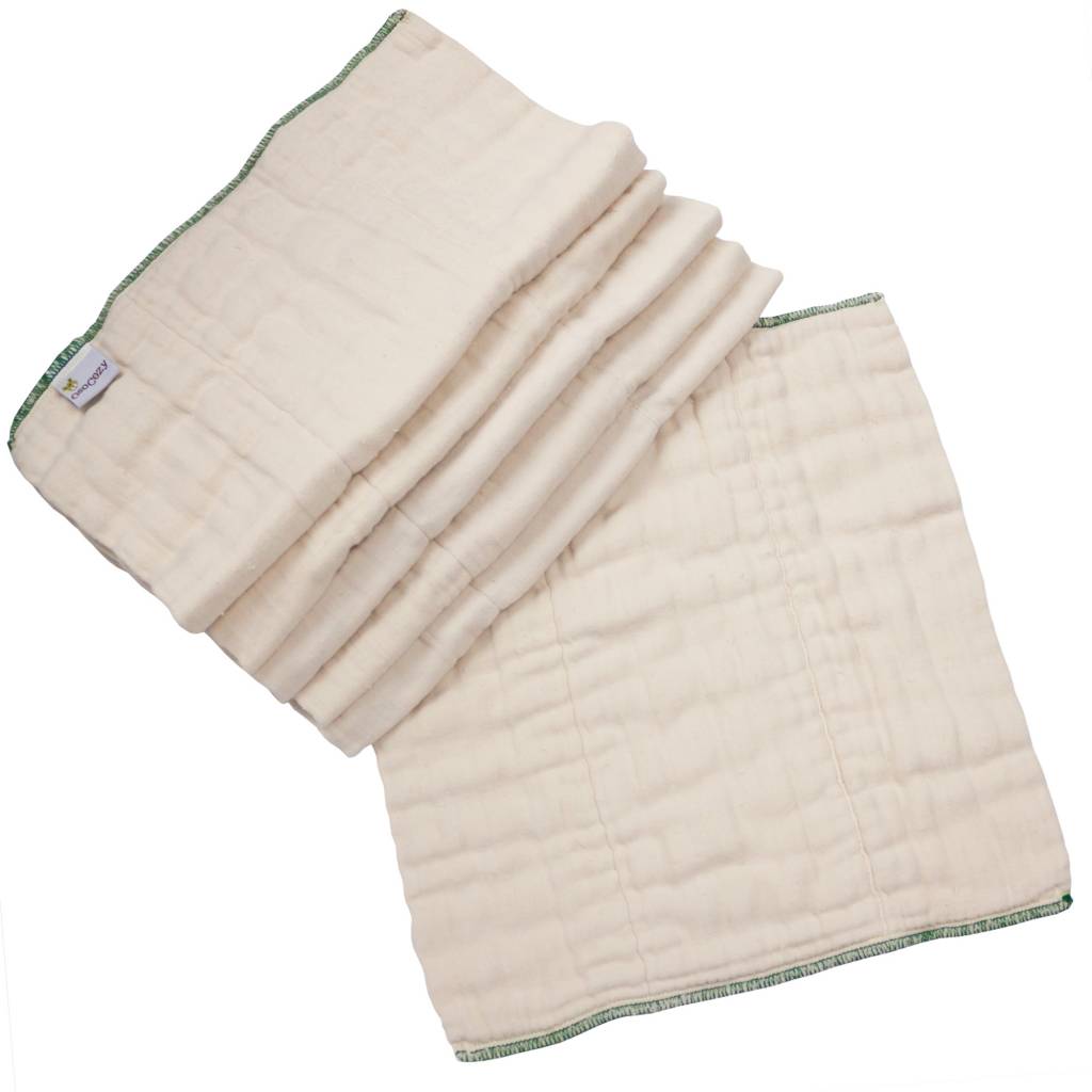 OsoCozy Organic Cotton Prefolds - 6 pack