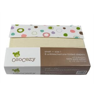 OsoCozy Cotton Prefolds - 6 pack