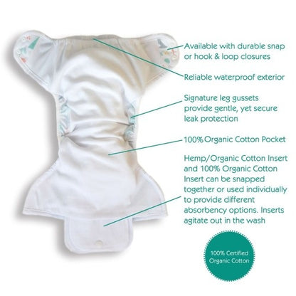 Thirsties Natural ONE SIZE Pocket Diaper