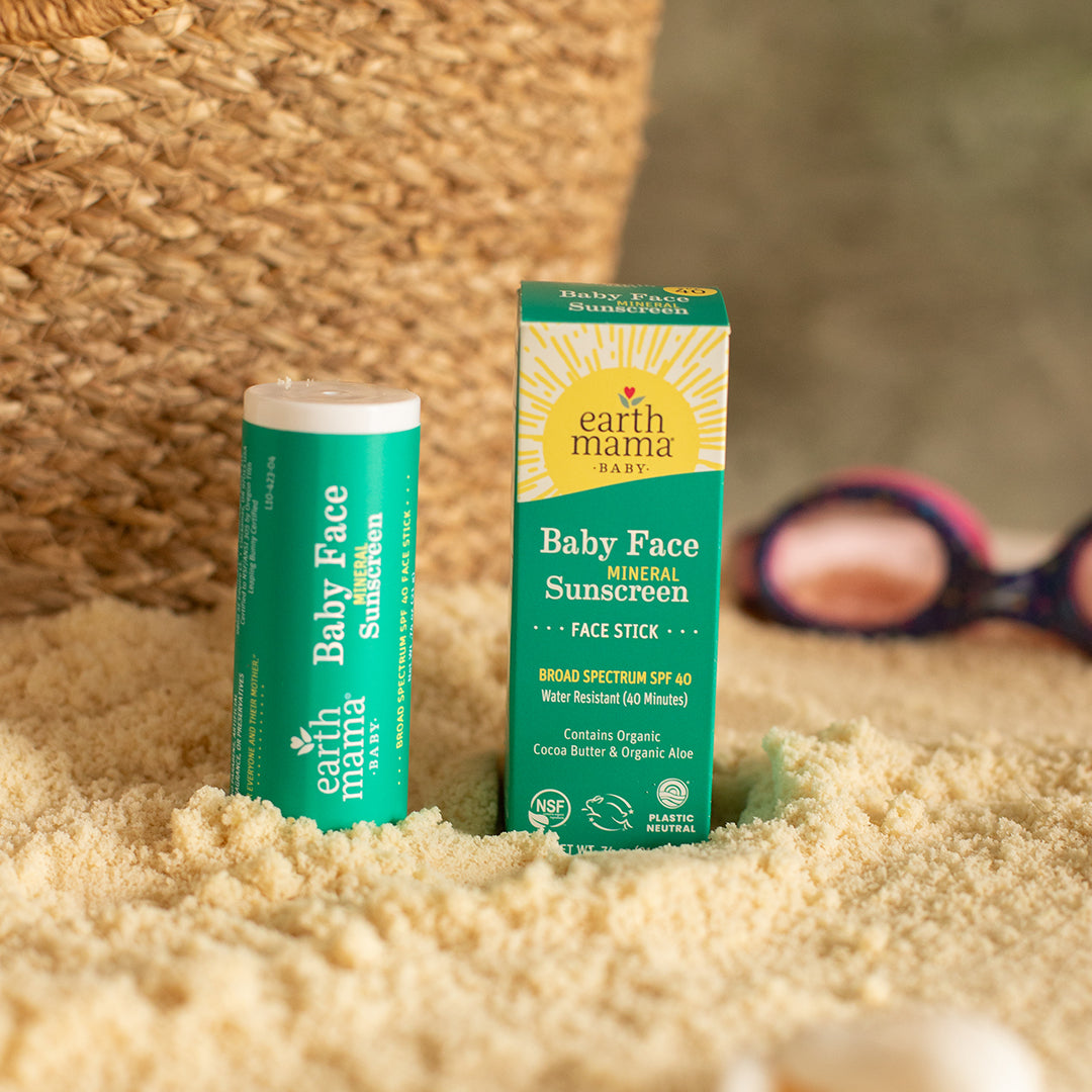 Earth Mama Baby Face Mineral Sunscreen Face Stick SPF 40