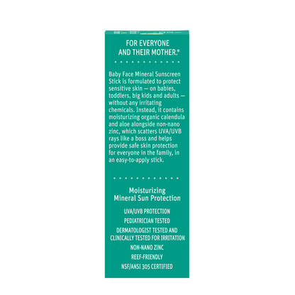 Earth Mama Baby Face Mineral Sunscreen Face Stick SPF 40