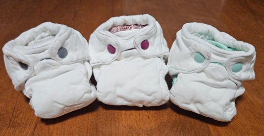 Gently Used Thirsties Naturals Newborn Fitteds  (3 Pack)