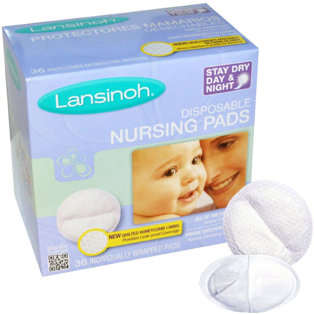 Lansinoh Stay Dry Nursing Pads, Medium - 36 ct