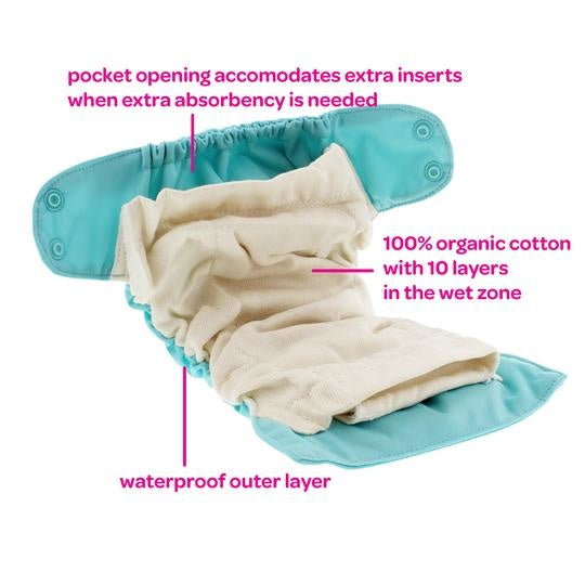 Blueberry Organic Simplex Newborn All in One (AIO) Diaper