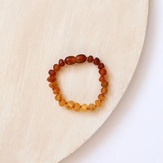 Canyon Leaf Raw Baltic Amber Bracelet - Sunflower