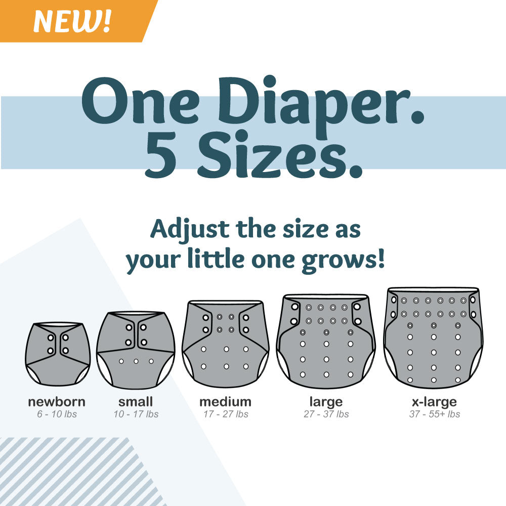 Rumparooz G3 One Size Stay Dry Pocket Diaper - Solids