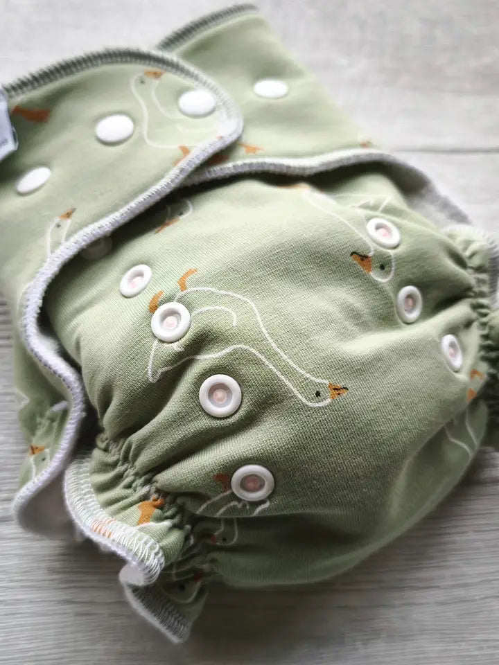 KKCreations One Size Fitted Diaper - Knit Print