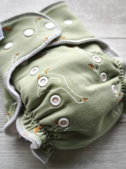 KKCreations One Size Fitted Diaper - Knit Print