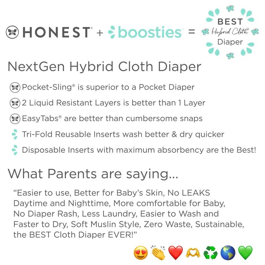 SmartNappy Super Boosties Hybrid Disposable Inserts