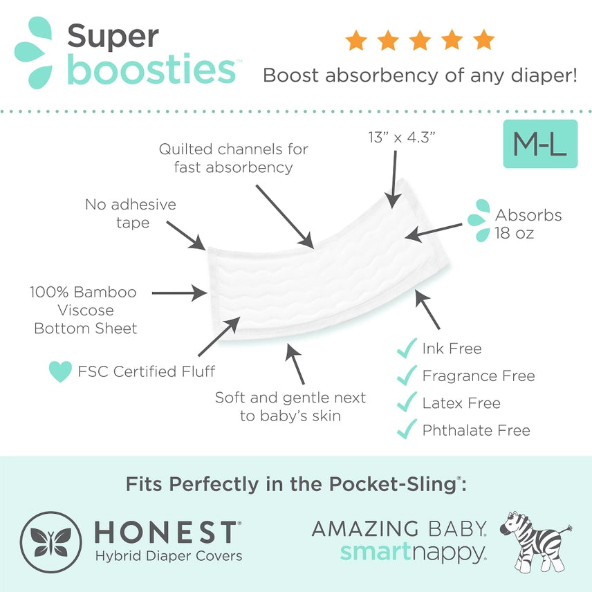 SmartNappy Super Boosties Hybrid Disposable Inserts