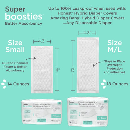 SmartNappy Super Boosties Hybrid Disposable Inserts