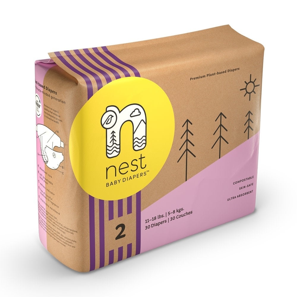 Nest - Natural Plant Based Baby Disposable Diapers