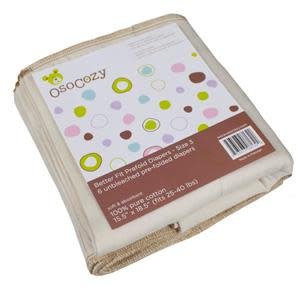 OsoCozy Better Fit Prefolds - 6 pack