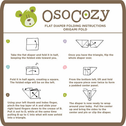 OsoCozy Unbleached Cotton Flat Diapers